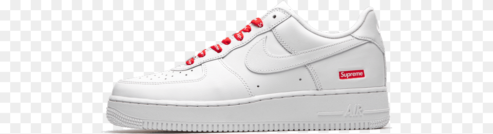 Air Force 1 Low U201csupreme Mini Box Logo Whiteu201d Nike Air Force 1 Supreme, Clothing, Footwear, Shoe, Sneaker Free Png Download