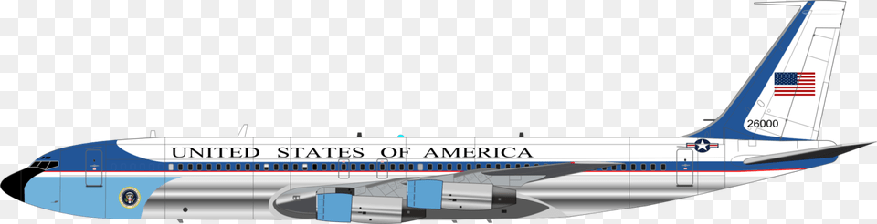 Air Force One Plane Transparent, Aircraft, Airliner, Airplane, Transportation Png Image