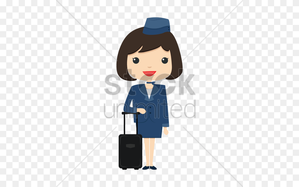 Air Hostess With Suitcase V Cartoon Drawing Of Air Hostess, Photography, Baby, Person, Face Free Transparent Png