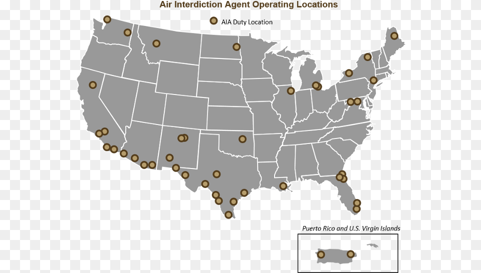 Air Interdiction Agent Duty Location Map Us Map Transparent Background, Chart, Plot, Atlas, Diagram Free Png