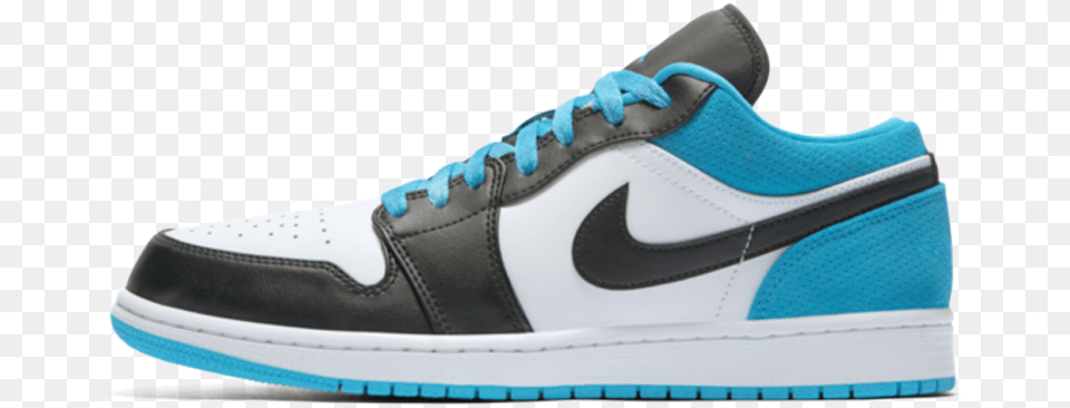 Air Jordan 1 Low Laser Blue, Clothing, Footwear, Shoe, Sneaker Png
