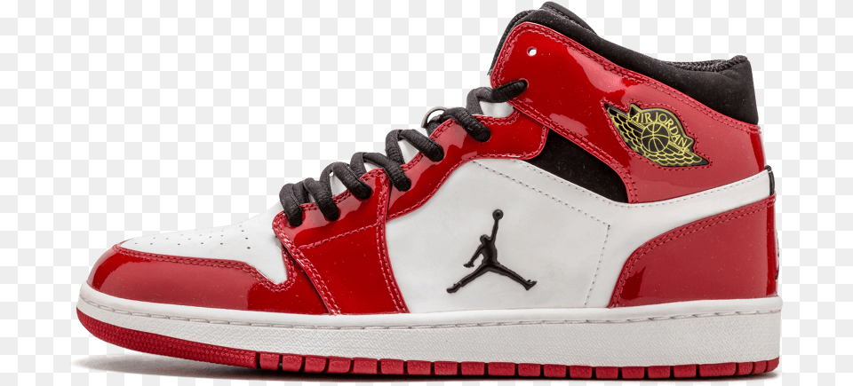 Air Jordan 1 Swooshless Patent Sample Jordan 1 With Jumpman, Clothing, Footwear, Shoe, Sneaker Png Image