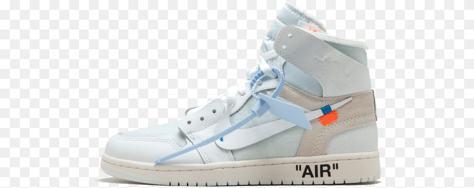 Air Jordan 1 X Off White Off White Part Nike Off White Jordan 1 White, Clothing, Footwear, Shoe, Sneaker Free Png Download