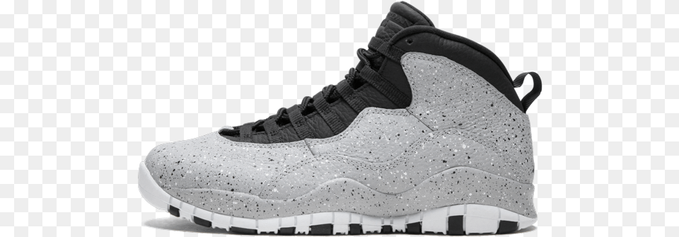 Air Jordan 10 Light Smoke Jordan Retro 10 Cement Shirt, Clothing, Footwear, Shoe, Sneaker Png Image