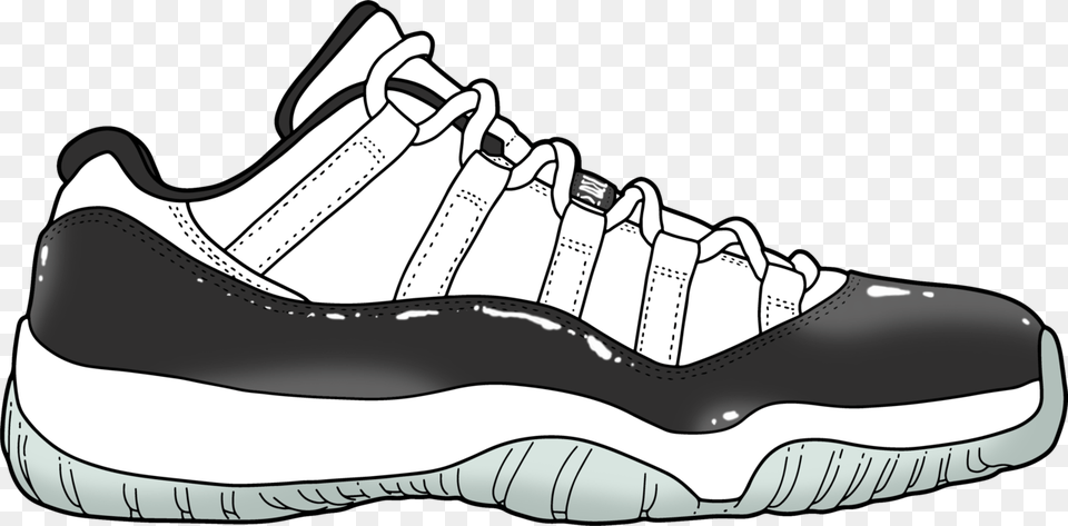 Air Jordan 11 Low Concords Sneakers, Clothing, Footwear, Shoe, Sneaker Png Image