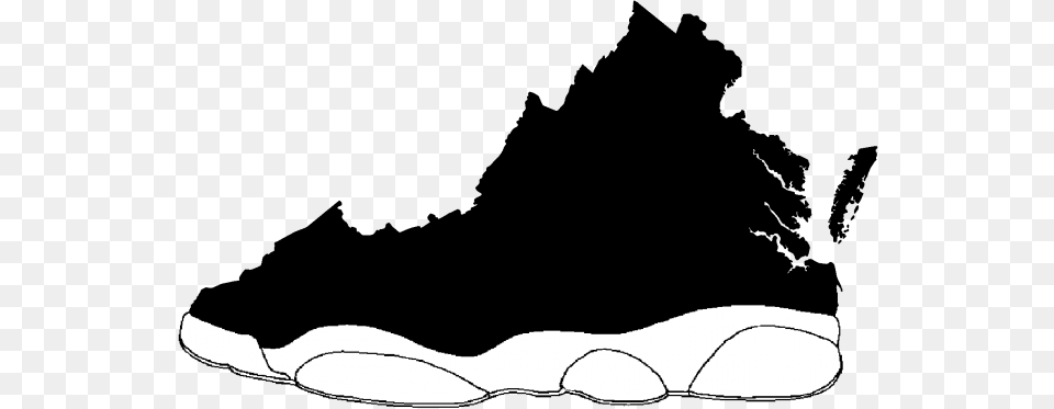 Air Jordan 11 Retro Virginia 2008 Election Map, Art, Drawing Png Image