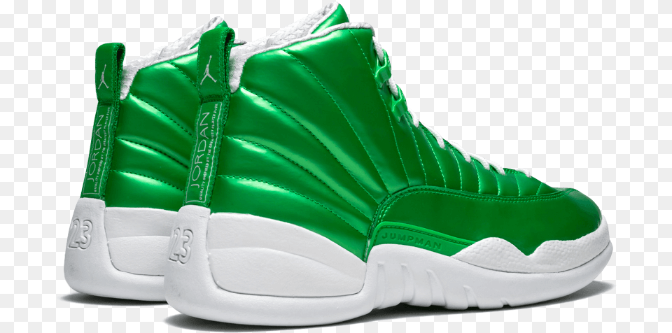 Air Jordan 12 Metallic Green Sample Green Jordan, Clothing, Footwear, Shoe, Sneaker Free Transparent Png