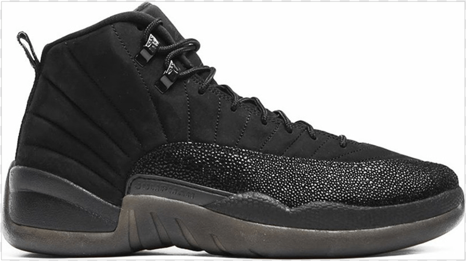 Air Jordan 12 Ovo Black, Clothing, Footwear, Shoe, Sneaker Png Image