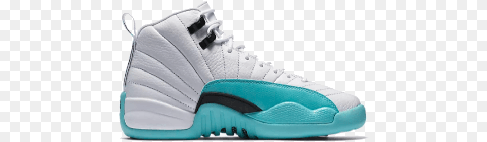 Air Jordan 12 Retro Gg Light Aqua Shoes New Jordans 2018 For Girls, Clothing, Footwear, Shoe, Sneaker Png Image