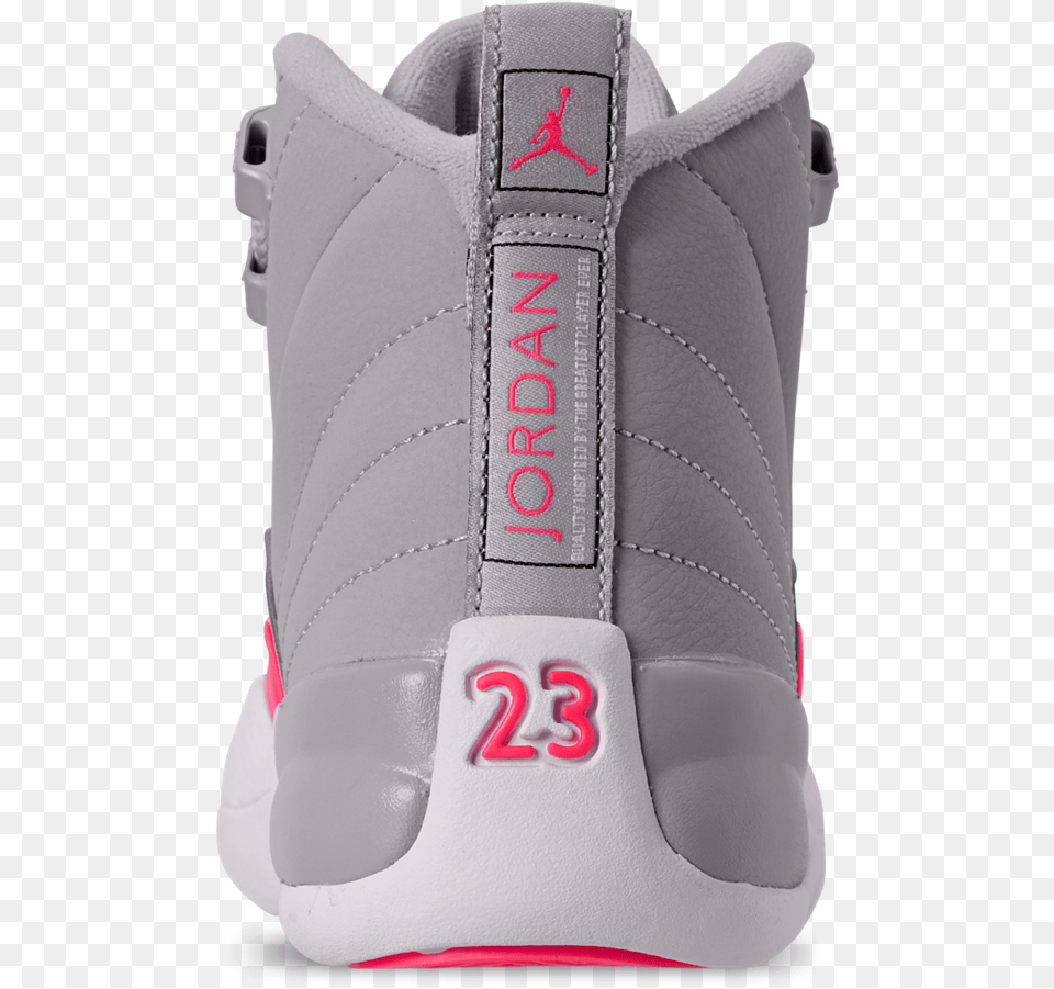 Air Jordan 12 Retro Hall Of Sneakz Back Jordan 12 Gray And Pink Back, Clothing, Footwear, Shoe, Sneaker Free Png