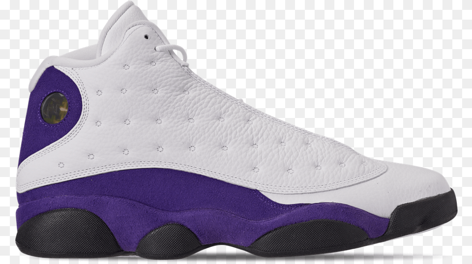 Air Jordan 13 Lakers Clothing, Footwear, Shoe, Sneaker Png Image