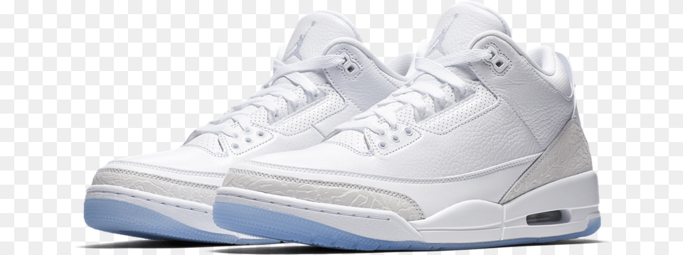 Air Jordan 3 Retro 39pure White39 Jordan 3 Pure White, Clothing, Footwear, Shoe, Sneaker Free Png Download