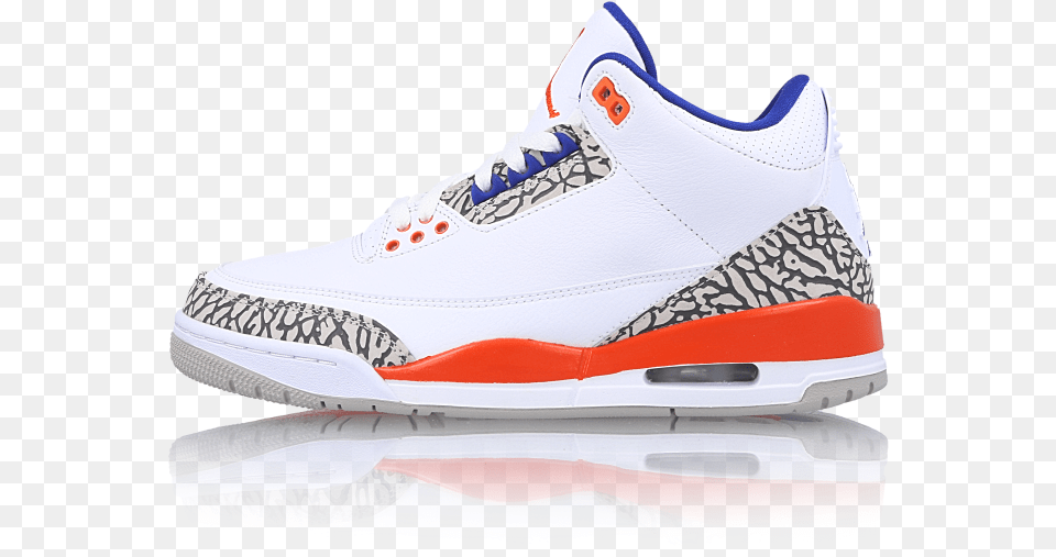 Air Jordan 3 Retro Knicks Air Jordan 3 Retro, Clothing, Footwear, Shoe, Sneaker Free Transparent Png