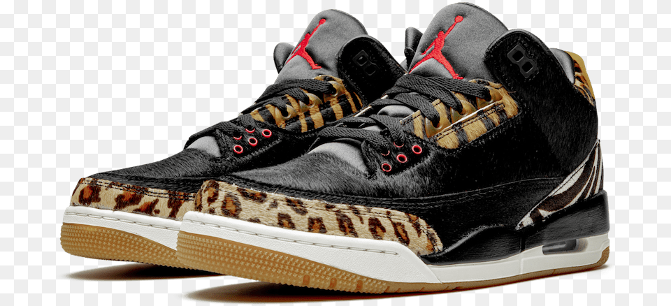 Air Jordan 3 Se Animal Release Date Justfreshkicks Animal Pack Jordan 3, Clothing, Footwear, Shoe, Sneaker Png Image