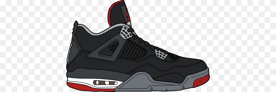 Air Jordan 4 Bred Jordan 4 Retro Toro Bravo Mens, Clothing, Footwear, Shoe, Sneaker Free Png Download