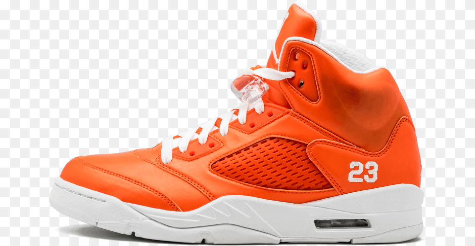 Air Jordan 5 Rainbow Orange White Jordan 5 Retro Orange, Clothing, Footwear, Shoe, Sneaker Png