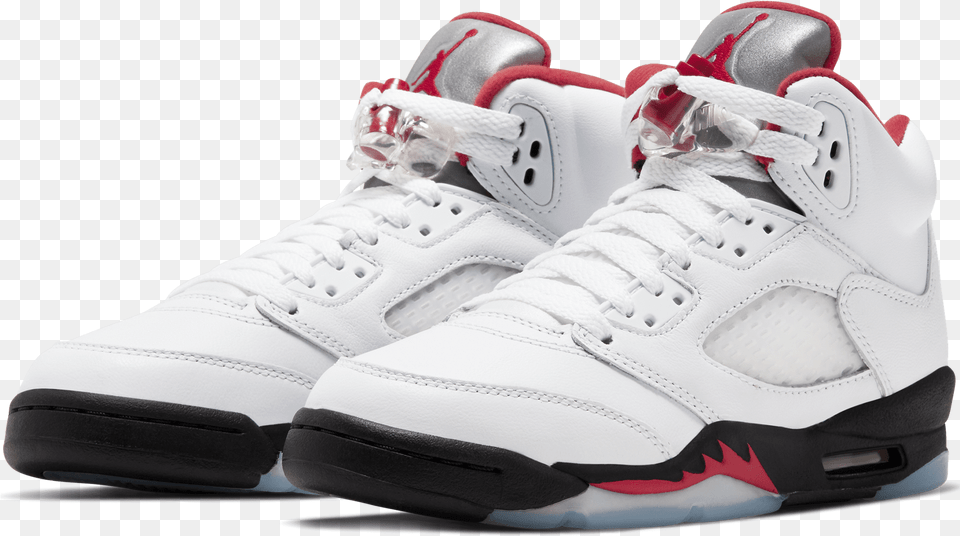 Air Jordan 5 Retro Boyu0027s Grade School Jordan Fire Reds 5, Clothing, Footwear, Shoe, Sneaker Free Png Download
