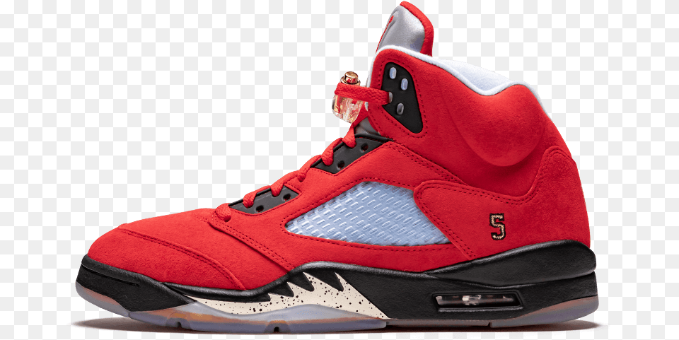 Air Jordan 5 Trophy Room Air Jordan 5 Trophy Room Red, Clothing, Footwear, Shoe, Sneaker Free Png