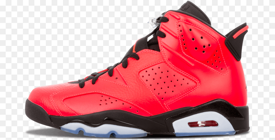 Air Jordan 6 Retro Quotinfrared Air Jordan 6 Retro 13 Shoes Infrared Black, Clothing, Footwear, Shoe, Sneaker Free Png