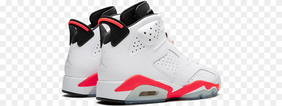 Air Jordan 6 Retro Whiteinfrared Sneakers, Clothing, Footwear, Shoe, Sneaker Free Png