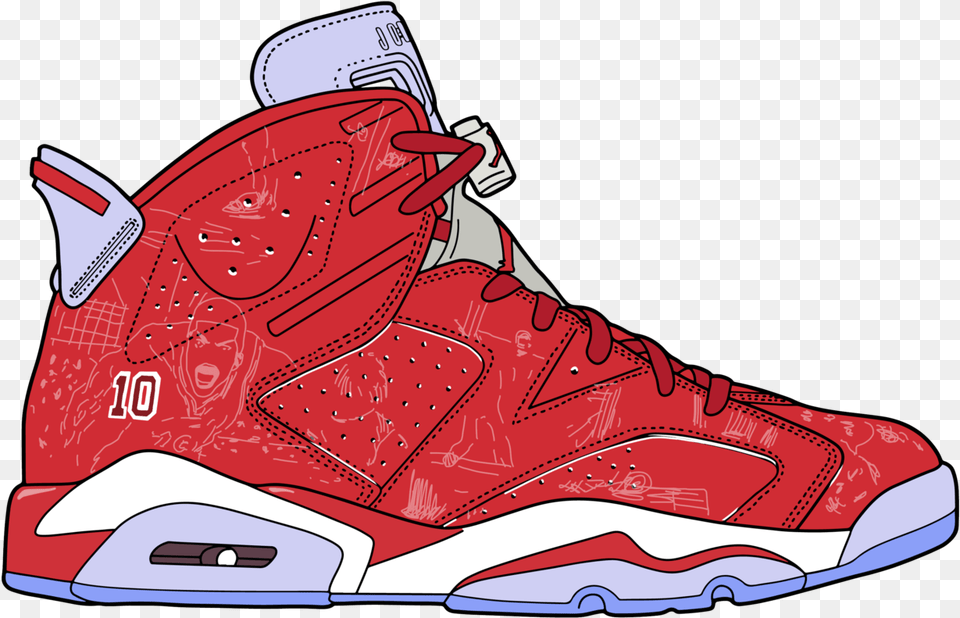 Air Jordan 6 Slam Dunk, Clothing, Sneaker, Shoe, Footwear Free Transparent Png