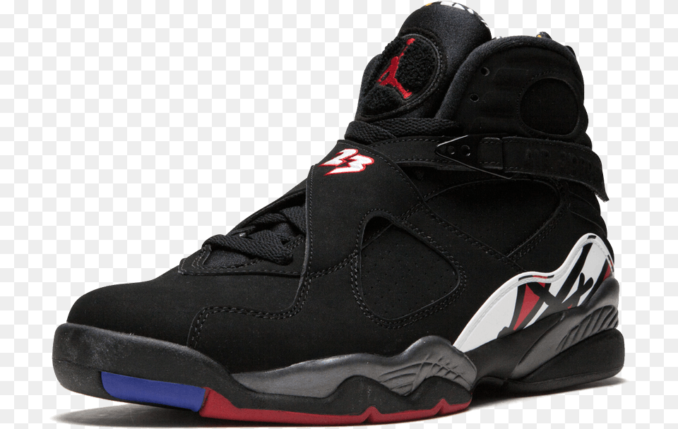 Air Jordan 8 Retro Black, Clothing, Footwear, Shoe, Sneaker Png Image