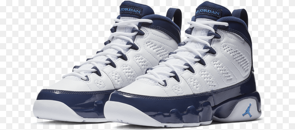 Air Jordan 9 Retro 39midnight Navy39 Gs Jordan 9 Unc 2019, Clothing, Footwear, Shoe, Sneaker Free Png Download