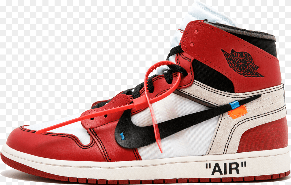Air Jordan I Virgil Abloh Nike Off White Jordan One, Clothing, Footwear, Shoe, Sneaker Free Png Download