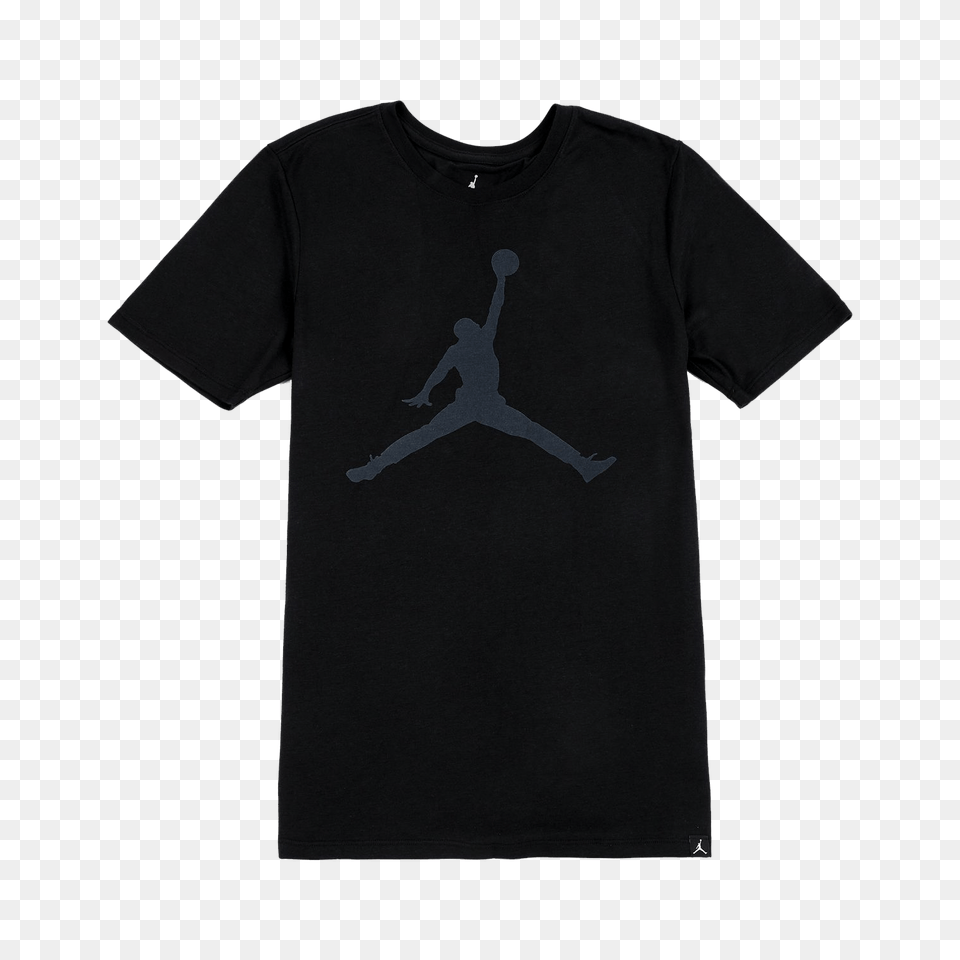 Air Jordan Iconic Jumpman Logo Tee Black, Clothing, T-shirt Free Transparent Png