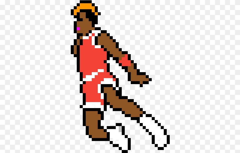 Air Jordan In Double Dribble Jordan Logo Pixel Art, Ball, Handball, Sport, People Free Png