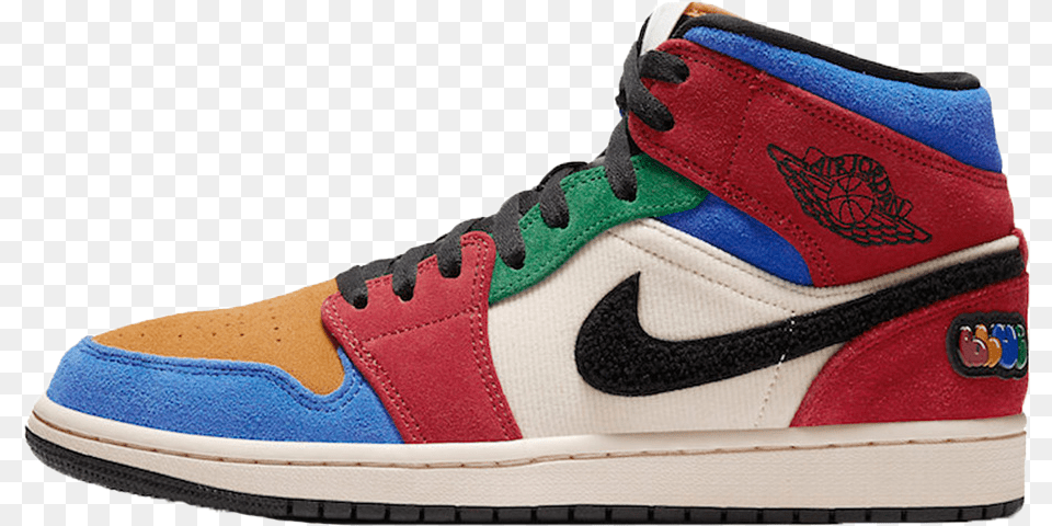 Air Jordan Jordan 1 Mid Fearless, Clothing, Footwear, Shoe, Sneaker Png Image