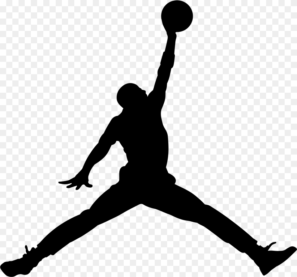 Air Jordan Logo Jumpman Logo, Gray Png