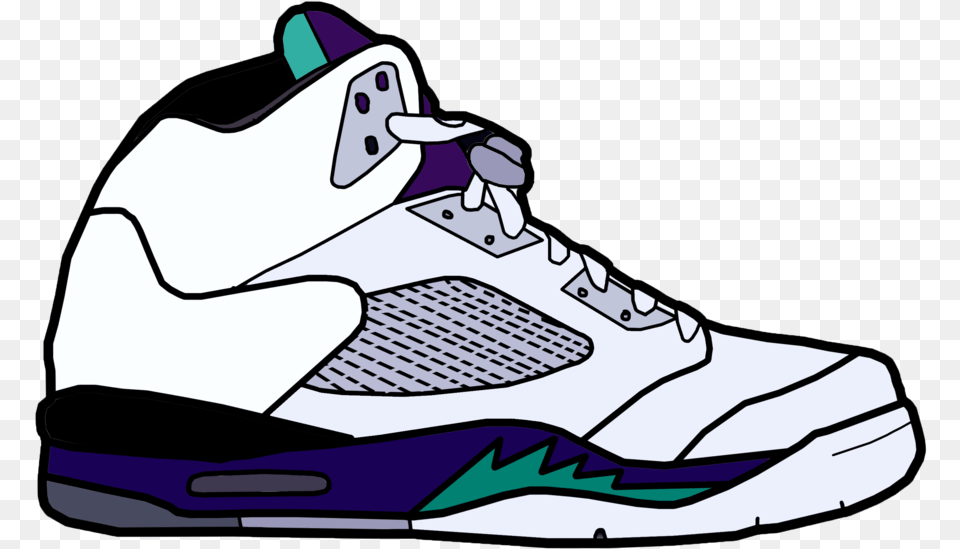 Air Jordan Shoe Clipart Nike Shoes Cartoon, Clothing, Sneaker, Footwear, Running Shoe Free Png Download