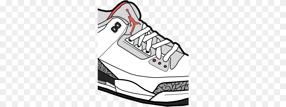 Air Jordan Shoe Drawings Air Jordan Sneaker Clipart Jordan Shoe Clipart, Clothing, Footwear, Baby, Person Png Image