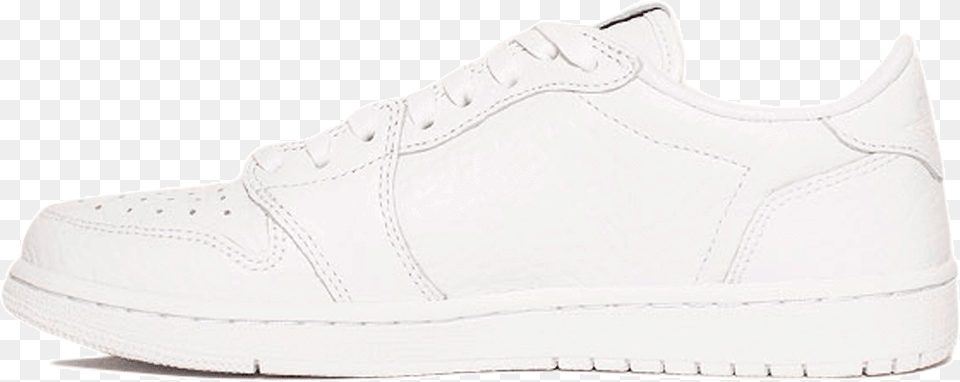 Air Jordan Sneakers 1 Low No Swoosh White Walking Shoe, Clothing, Footwear, Sneaker Free Transparent Png