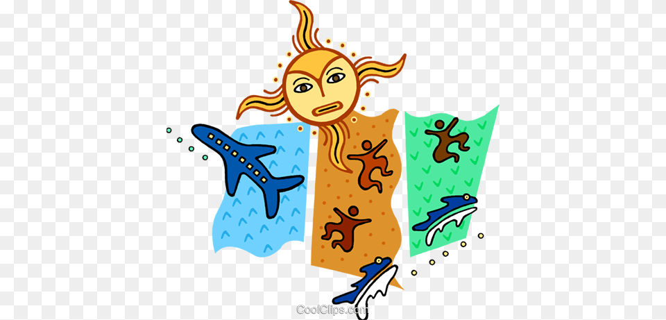 Air Land And Sea With Modern Sun Design Royalty Vector Clip, Applique, Pattern, Art, Baby Free Png Download