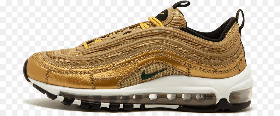 Air Max 97 Metallic Gold, Clothing, Footwear, Shoe, Sneaker Png