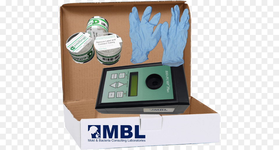 Air Mold Testing Kit Final Air Mold Detector, Clothing, Glove, Box, Cardboard Png Image
