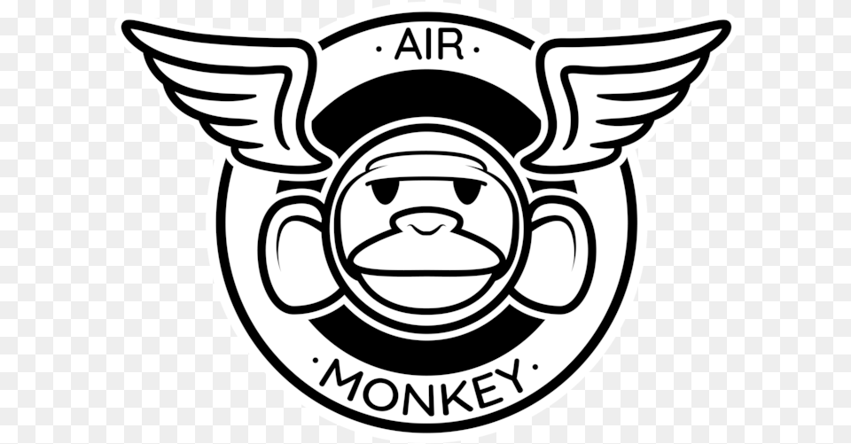 Air Monkey By Sam Doodle Heart With Wings, Emblem, Symbol, Logo, Baby Free Transparent Png