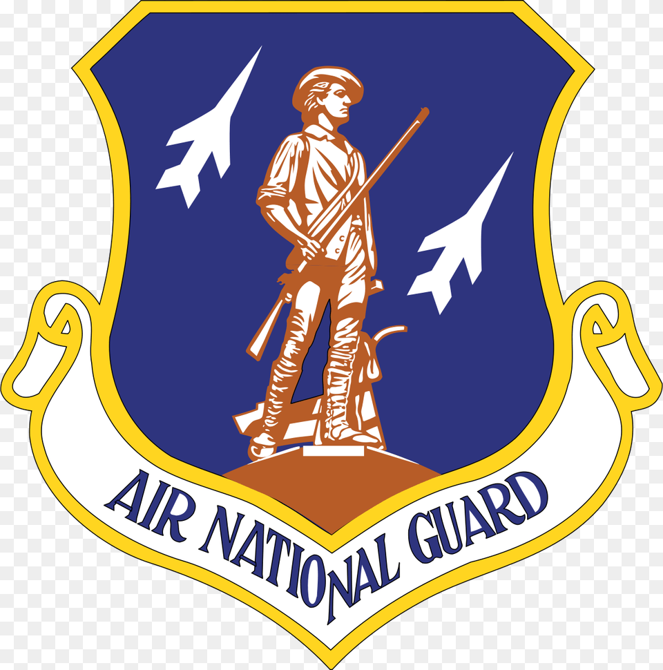 Air National Guard Logo, Adult, Male, Man, Person Png Image