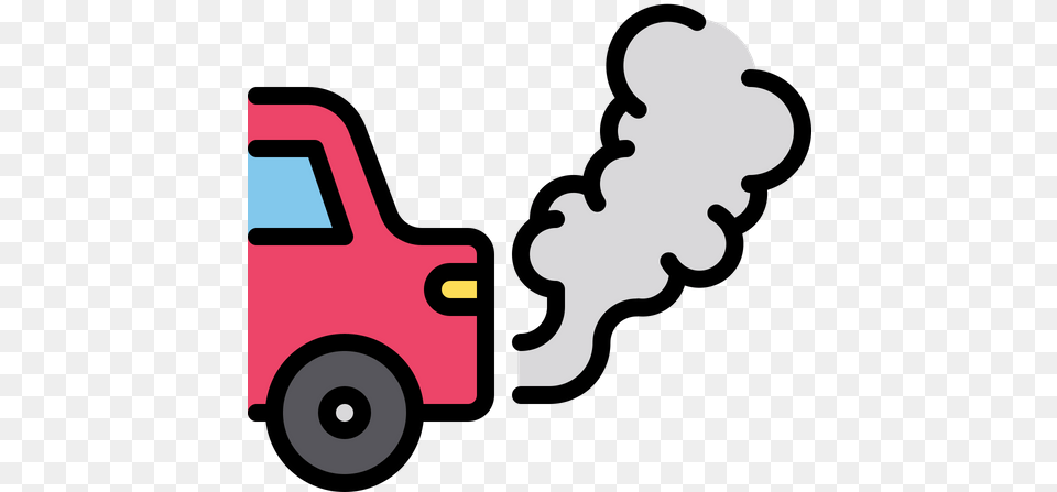 Air Pollution Icon Of Colored Outline Car Air Pollution Icon, Pickup Truck, Transportation, Truck, Vehicle Free Transparent Png