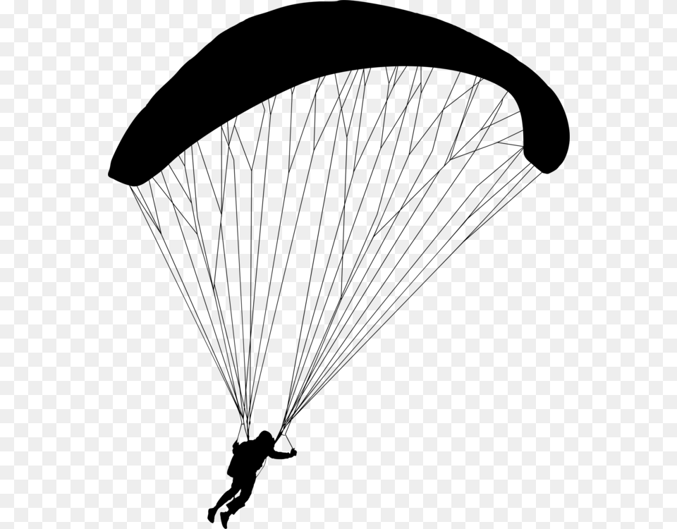 Air Sportsmonochrome Photographysky Paragliding Clipart Black And White, Gray Png Image
