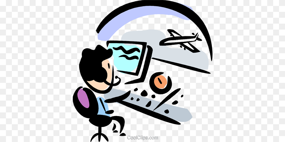 Air Traffic Control Royalty Vector Clip Art Illustration, Aircraft, Transportation, Vehicle, Face Free Transparent Png