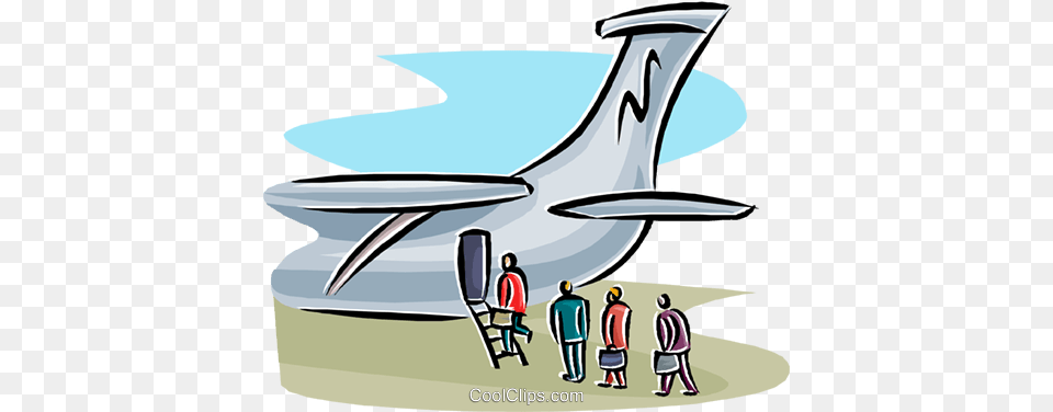 Air Travel Royalty Vector Clip Art Illustration, Person, Aircraft, Transportation, Vehicle Free Png