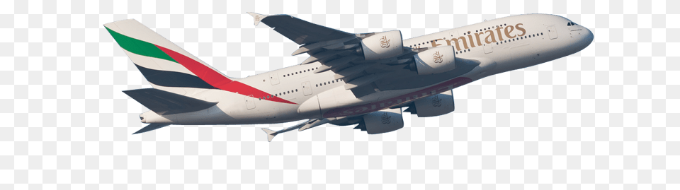 Airbus A380 Emirates Taking Off, Aircraft, Airliner, Airplane, Flight Free Png Download
