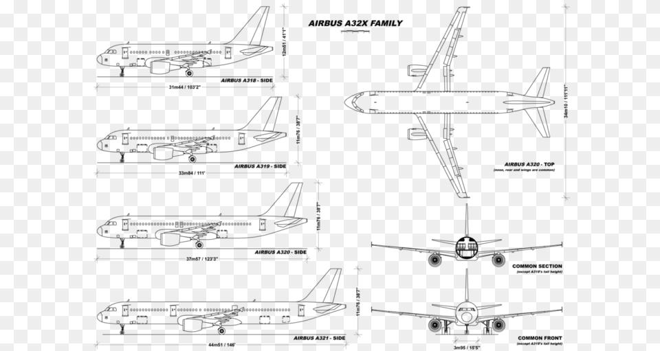 Airbus Acj320 Neo Blueprint, Aircraft, Airplane, Transportation, Vehicle Free Transparent Png