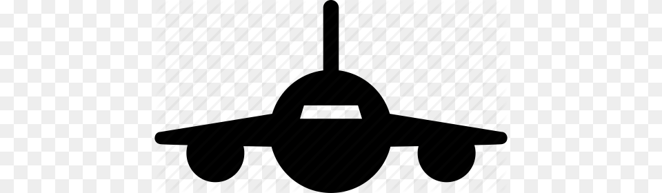 Aircraft Airplane Airport Flight Front Jet Plane Icon, Lighting, Transportation, Vehicle Png Image