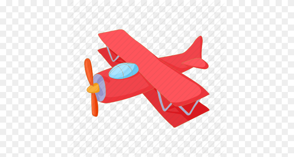 Aircraft Aviation Biplane Cartoon Old Plane Propeller Icon, Transportation, Vehicle, Airplane, Device Free Transparent Png