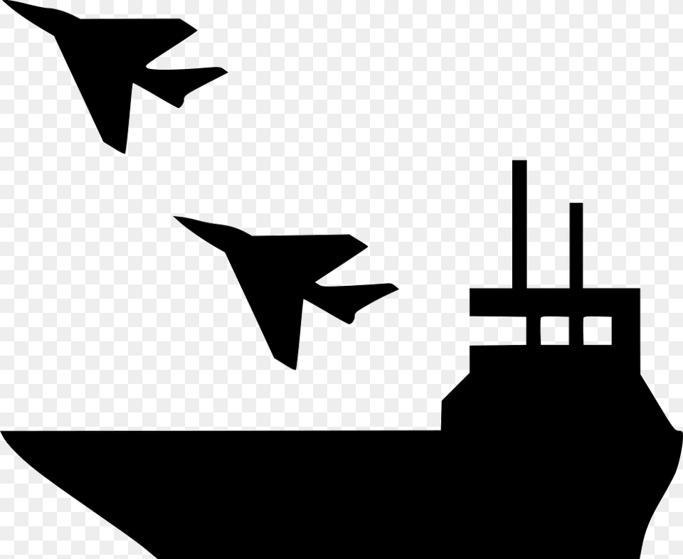 Aircraft Carrier Military Symbol For Aircraft Carrier, Stencil, Silhouette Free Png Download