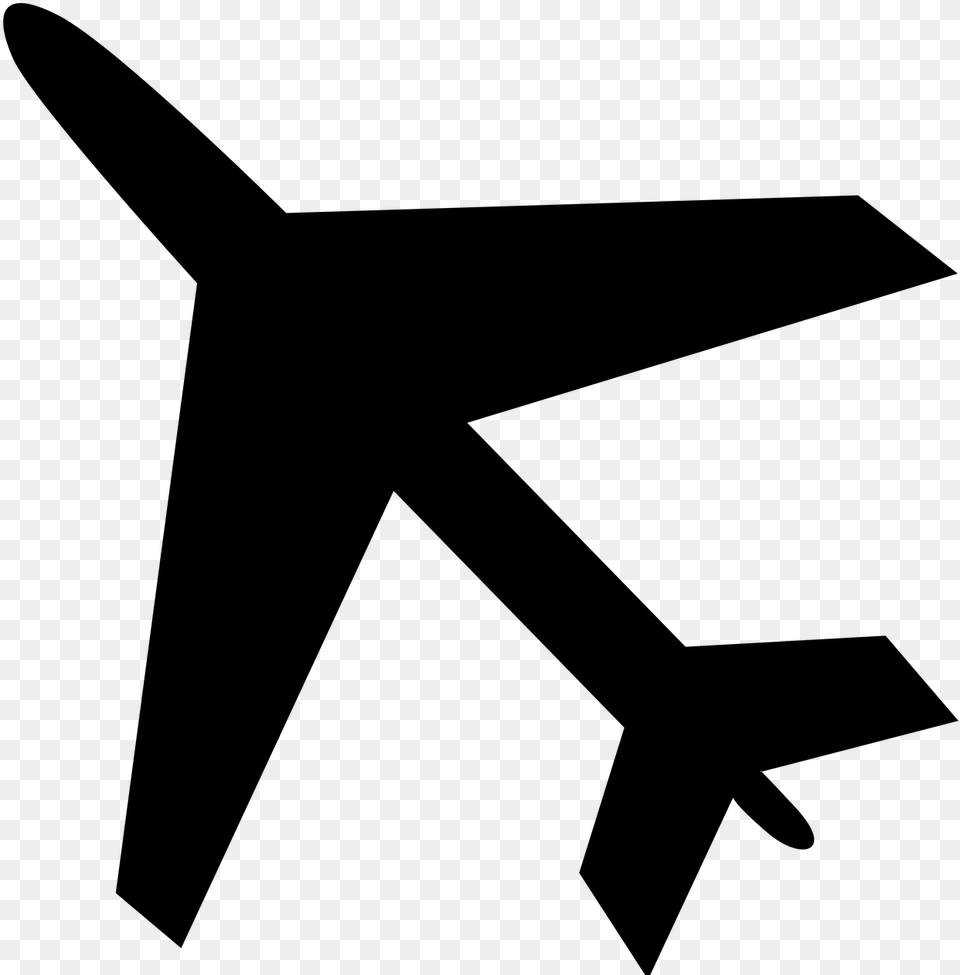 Aircraft Icon Traffic Shield Holiday Travel Shape Of A Plane, Gray Free Transparent Png